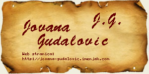Jovana Gudalović vizit kartica
